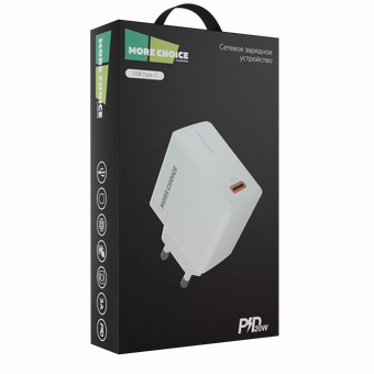  СЗУ More Choice NC60 1USB-C 3.0A PD 20W White 