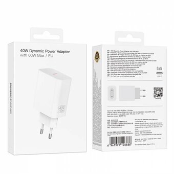  СЗУ BOROFONE BA109A Star single port PD40W charger EU белый 