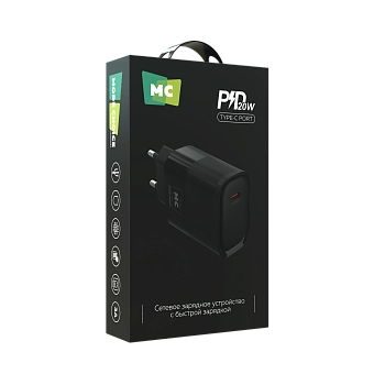  СЗУ More Choice NC67/НС67 1Type-C 3.0A PD20Вт Black 