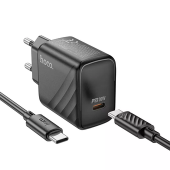  СЗУ HOCO CS22A Value single port PD30W charger set Type-C to Type-C EU черный 