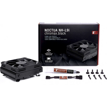  Кулер Noctua NH-L9i chromax.black Black (59W, 4-pin PWM, 37mm, Al/Cu, 2x6mm, 1x92x92x14mm, 33.84CFM, 23.6dBA, 2500RPM) 