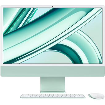  Моноблок Apple iMac MQRN3HN/A 24" 4.5K M3 8 core (4) 8Gb SSD256Gb 10 core GPU macOS WiFi BT 143W клавиатура мышь Cam зеленый 4480x2520 