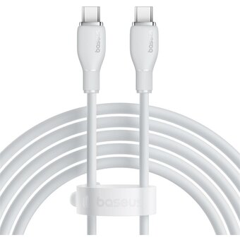  Кабель Baseus P10355702221-01 Pudding Series Fast Charging Cable Type-C to Type-C 100W 2m Stellar White 