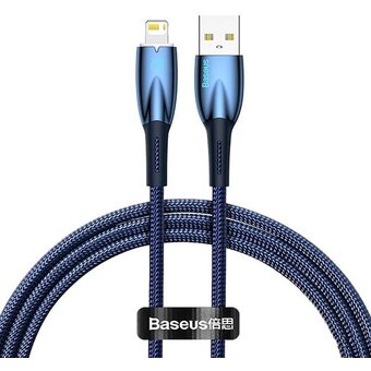  Кабель Baseus CADH000303 Glimmer Series Fast Charging Data Cable USB to iP 2.4A 2m Blue 
