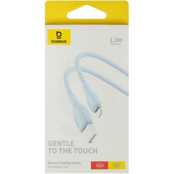  Кабель Baseus P10355700311-B1 Pudding Series Fast Charging Cable USB to iP 2.4A 1.2m Galaxy Blue 