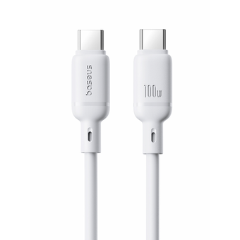  Кабель Baseus P10377704213-00 Silky Series Fast Charging Cable Type-C to Type-C 100W 1m Moon White 