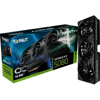  Видеокарта Palit Nvidia GeForce RTX 5080 Infinity 3 OC 16ГБ PA-RTX5080 (ne75080u19t2-gb2035s), GDDR7, OC, Ret 