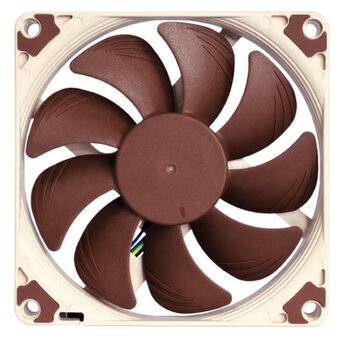  Кулер Noctua NF-A9X14 PWM (92x92x14mm, 4-pin 29.72CFM, 19.9dBA, 2200RPM, Beige/Brown) 