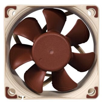  Кулер Noctua NF-A6X25 PWM (60x60x25mm, 4-pin 29.2CFM, 19.3dBA, 3000RPM, Beige/Brown) 