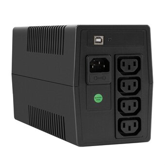  ИБП ExeGate Power NB-650.LED.AVR.4C13.USB (EX299483RUS) 650VA/390W, LED, AVR, 4*C13, USB, батарея 12V 7Ah, Black 