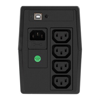  ИБП ExeGate Power NB-650.LED.AVR.4C13.USB (EX299483RUS) 650VA/390W, LED, AVR, 4*C13, USB, батарея 12V 7Ah, Black 