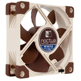  Кулер Noctua NF-A8 FLX (80x80x25mm, 3-pin, 29.66CFM, 16.1dBA, 2000RPM, Beige/Brown) 