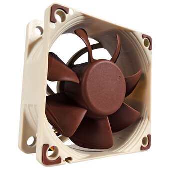  Кулер Noctua NF-A6X25 PWM (60x60x25mm, 4-pin 29.2CFM, 19.3dBA, 3000RPM, Beige/Brown) 