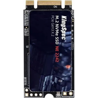  SSD KingSpec NE-256 2242, 256Gb NE Series M.2 2242 (PCIe 3x2, 1100/950MBs, 3D NAND, 120TBW, 22x42mm) 