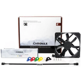  Кулер Noctua NF-S12A PWM chromax.black.swap (120x120x25mm, 4-pin 63.27CFM, 17.8dBA, 1200RPM, Black) 