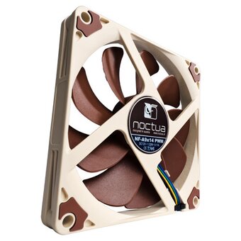  Кулер Noctua NF-A9X14 PWM (92x92x14mm, 4-pin 29.72CFM, 19.9dBA, 2200RPM, Beige/Brown) 