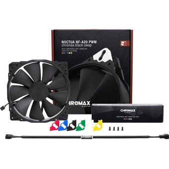  Вентилятор Noctua NF-A20 PWM chromax.black.swap (NF-A20 PWM CH.BK.S) - 200mm 
