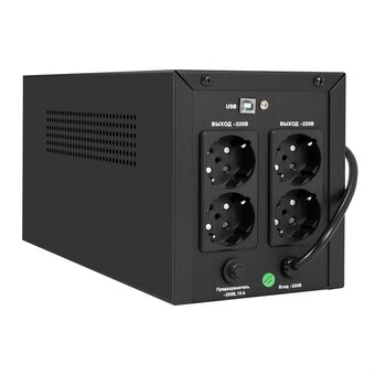  ИБП ExeGate SpecialPro Smart LLB-1000.LCD.AVR.4SH.USB (EX299949RUS) 1000VA/700W, LCD, AVR, 4*EU/Тип F(Schuko,USB, батарея 12V 7.2Ah-2шт 