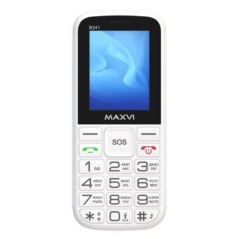  Мобильный телефон Maxvi B241 белый 