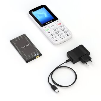 Мобильный телефон Maxvi B241 белый 