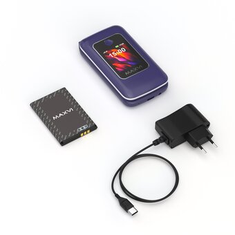  Мобильный телефон Maxvi E15 фиолетовый 