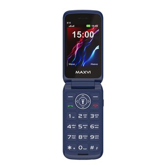 Мобильный телефон Maxvi E15 синий 