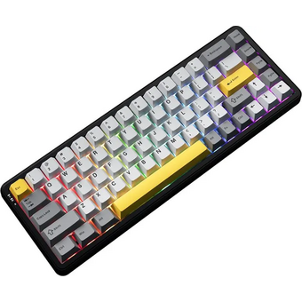  Клавиатура Ajazz AK680 Max (8+1K) черный/серый/желтый 
