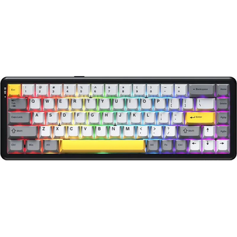  Клавиатура Ajazz AK680 Max (8+1K) черный/серый/желтый 