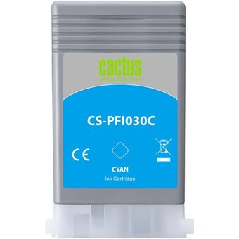  Картридж струйный Cactus CS-R-PFI030C голубой 55мл для Canon imagePrograf TA-20/30/TM-240/340 