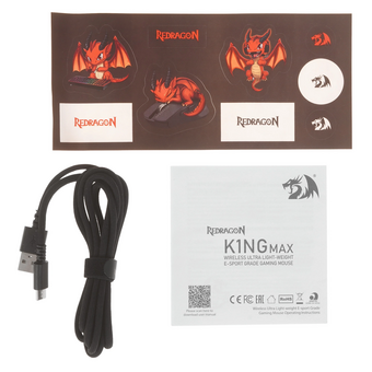 Мышь беспроводная REDRAGON K1ng Max (73338) черный 