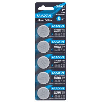  Литиевая батарейка Maxvi MB2032CF5 Comfort, CR2032, 5шт 