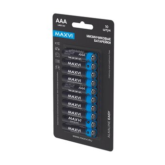  Щелочная батарейка Maxvi MBLR03ES10, Easy, AAA, alkaline, 10шт 