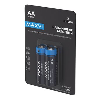  Щелочная батарейка Maxvi MBLR6ES2, Easy, AA, alkaline, 2шт 