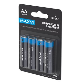  Щелочная батарейка Maxvi MBLR6ES4, Easy, AA, alkaline, 4шт 