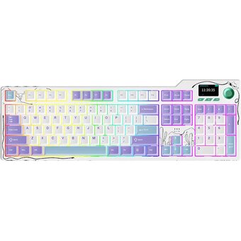  Клавиатура Ajazz AK35I V4 Avocado Switch фиолетовый/белый/синий 