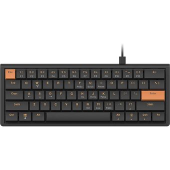  Клавиатура Ajazz NKL61 Low Profile Switch черный/оранжевый 