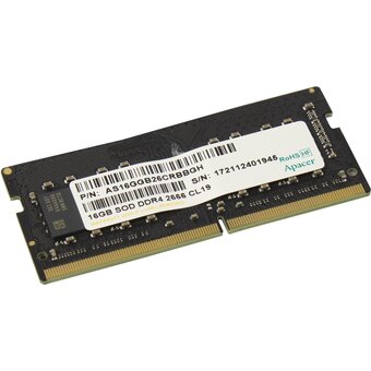  ОЗУ Apacer AS16GGB26CRBBGH DDR4 16GB 2666MHz SO-DIMM (PC4-21300) CL19 1.2V (Retail) 2048*8 3 years 