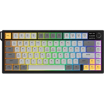  Клавиатура Ajazz AF82 черный/серый/желтый 