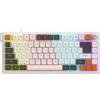  Клавиатура Ajazz AF82 серый/белый/оранжевый 