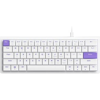  Клавиатура Ajazz NKL61 Low Profile Switch белый/фиолетовый 