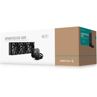  СВО Deepcool Spartacus 420 ARGB (R-SPT420-BKDSMP-G-1) Soc-AM5/AM4/1200/1700/1851 черный 4-pin 32.89dB Al LCD 2647gr Ret 