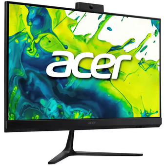  Моноблок Acer Aspire C27B-GKRK (DQ.BQQCD.002-Eshell) Full HD Ryzen AI 7 350 (2) 16Gb SSD512Gb RGr Eshell GbitEth WiFi BT 90W клавиатура мышь Cam черный 