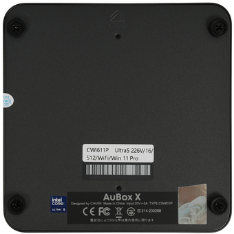  Компьютер Chuwi CWI611P-Win11P AuBox X Intel Core Ultra 5 226V(2.1Ghz)/16384Mb/512PCISSDGb/Int:Intel Iris Xe Graphics/BT/WiFi/war 1y/0.865kg/Grey 