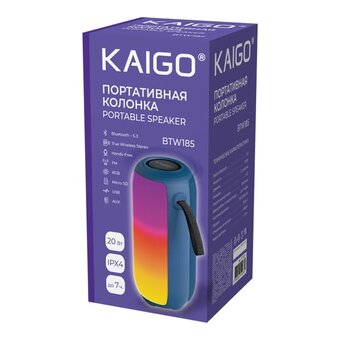  Колонка портативная KAIGO BTW185 синяя 