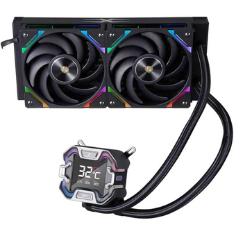  СВО 1STPLAYER X-240E Black (X-240E-BK) / 2x120mm, ARGB, 7-segment display, 250W TDP 