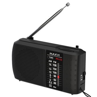  Радио FM-приемник Maxvi PR-03 черный 