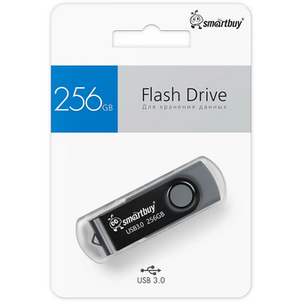  USB-флешка SmartBuy SB256GB3TWK 3.0/3.1 256GB Twist Black 