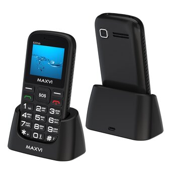  Мобильный телефон Maxvi B201ds черный 