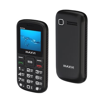  Мобильный телефон Maxvi B201ds черный 