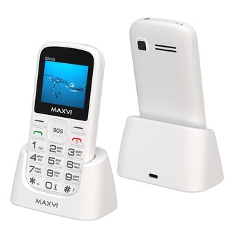  Мобильный телефон Maxvi B201ds белый 